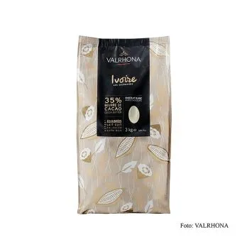 Valrhona Ivoire, weiße Couverture, Callets, 35% Kakaobutter, 3 kg – Bild 2