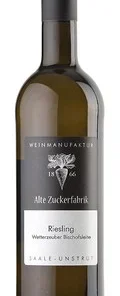 Wein Saale Unstrut Weißwein Riesling 2015 halbtrocken Weinmanufaktur Alte Zuckerfabrik Deutscher Qualitätswein Wetterzeuber Bischofsleite