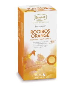 Ronnefeldt Teavelope „Rooibos Orange“ – Kräutertee, 25 Teebeutel, 37,5 g