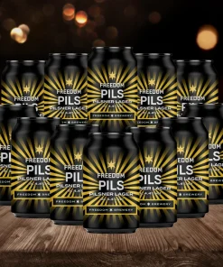 Freedom Brewery British Pilsner Craft Beer 330ml Cans – 12 Pack (4.4% ABV)