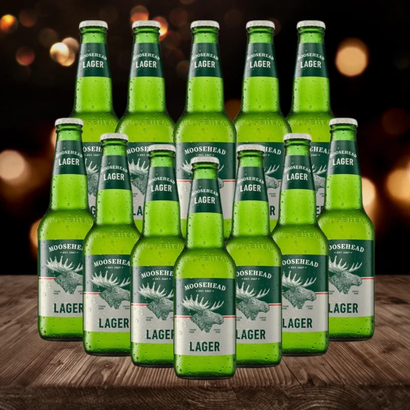 Moosehead Premium Canadian Lager 350ml Bottles – 5.0% ABV (12 Pack)