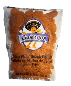 Weizenmehl Snack Pellets RAQUETA Form von Gustinos 227g