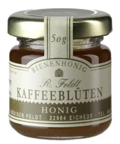 Kaffeeblüten-Honig, Mexiko, dunkel, cremig, mild-feinaromatisch, Portionsglas, 50 g