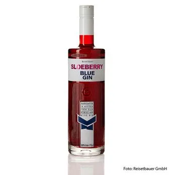 Vintage Sloeberry Blue Gin, Schlehen Likör mit Gin, 28% vol., Reisetbauer, 700 ml