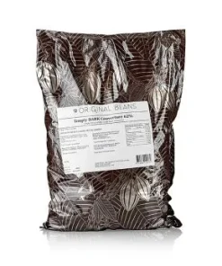 Couverture Simply Dark 62% Kakao, Bitter, Drops, Original Beans, vegan, 2 kg