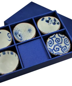 5 Schalen MADE IN JAPAN [ Ø11×10,5×5 cm ] jede Schale in einem anderem Dessin