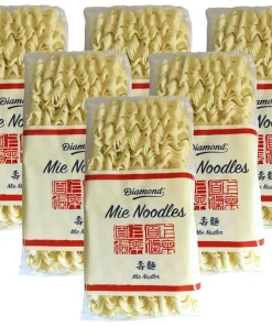 6er-Pack DIAMOND Mie Noodles, dünn (6x 250g) | Mie Nudeln ohne Ei | Wok Nudeln