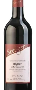Wein Saale Unstrut Rotwein Regent 2014 trocken Weingut Seeliger Deutscher Qualitätswein Naumburger Göttersitz Barrique