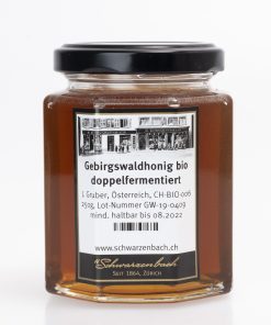 Mountain forest honey double fermented (Gebirgswaldhonig doppelt fermentiert) organic 250g