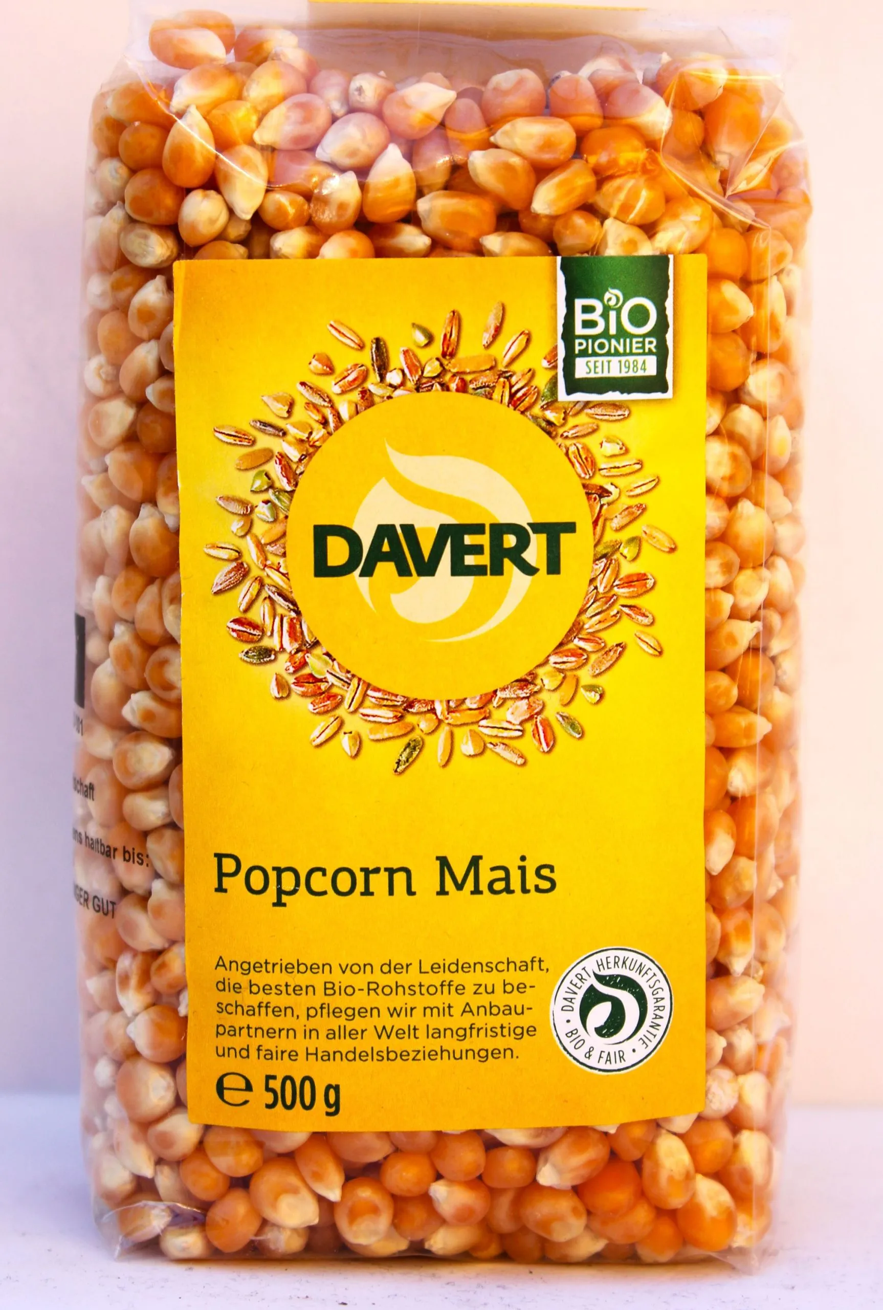 Bio Popkorn-Mais, 500g Beutel – Bild 2
