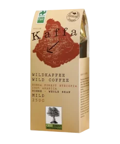 Kaffa Bio Wildkaffee Mild, 250g ganze Bohne