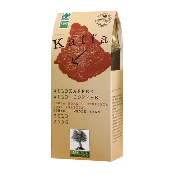 Kaffa Bio Wildkaffee Mild, 250g ganze Bohne