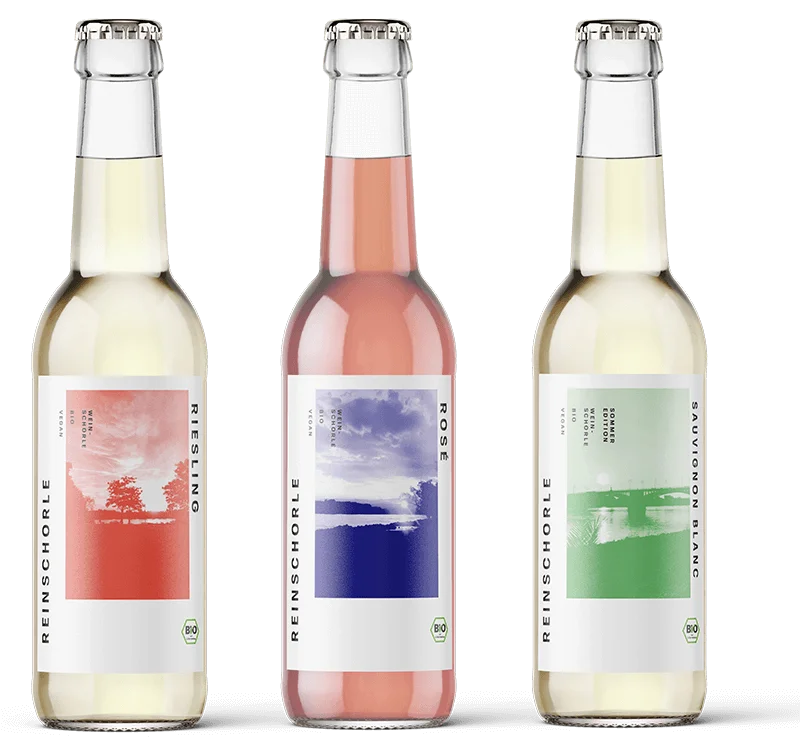Bio Weinschorle in der Flasche 24er Mix – 8x REINSCHORLE Riesling + 8x REINSCHORLE Rosé + 8x REINSCHORLE Sauvignon Blanc