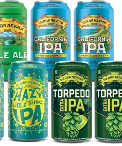 Sierra Nevada Brewing Craft Beer Mix Package (2×4 cans and 1 Sierra Nevada beer glass)