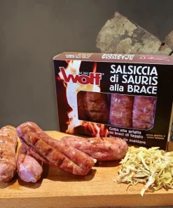 4X fertig gegrillte Berg Salsiccia di Sauris alla Brace