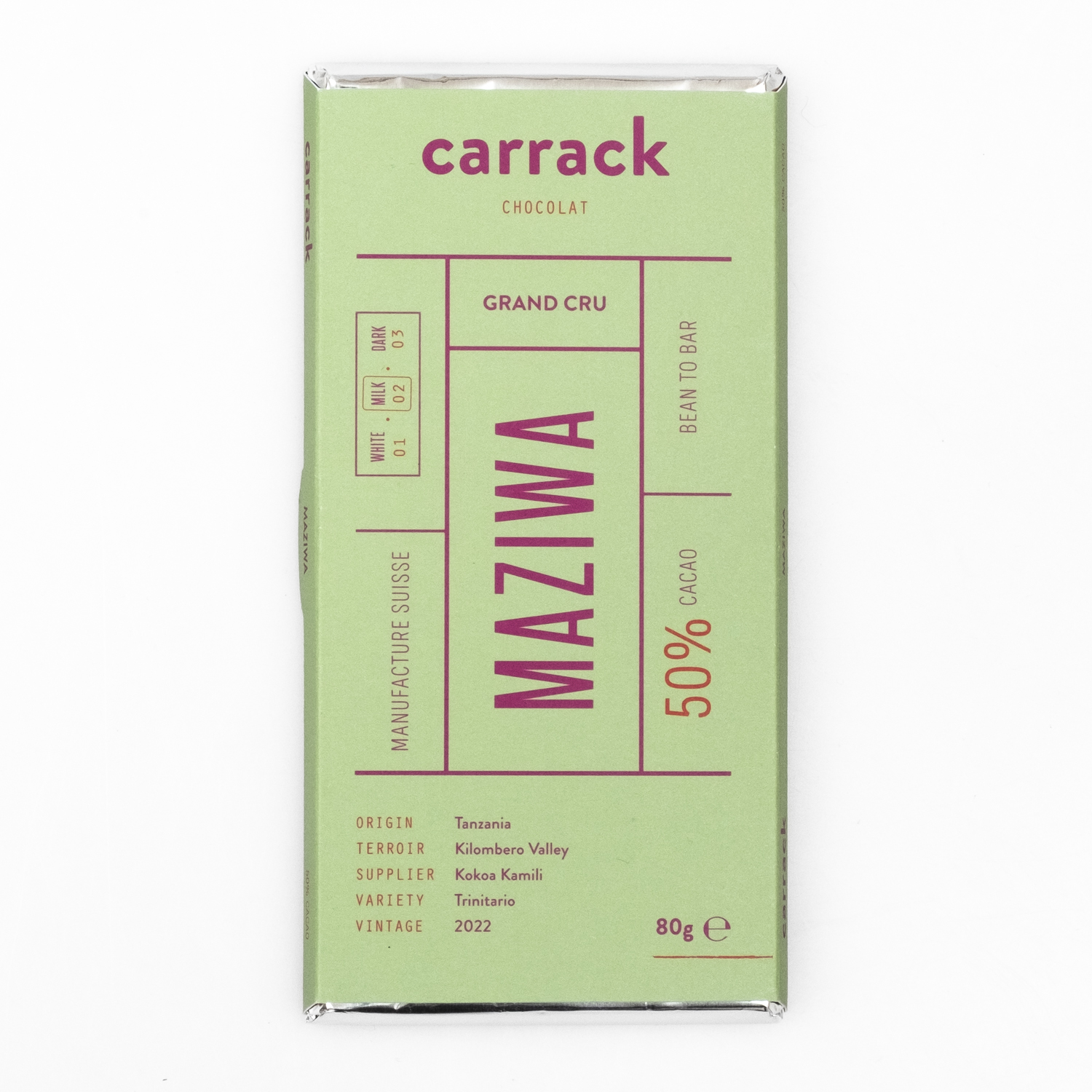 Carrack Tanzania Maziwa 50% milk, 80g