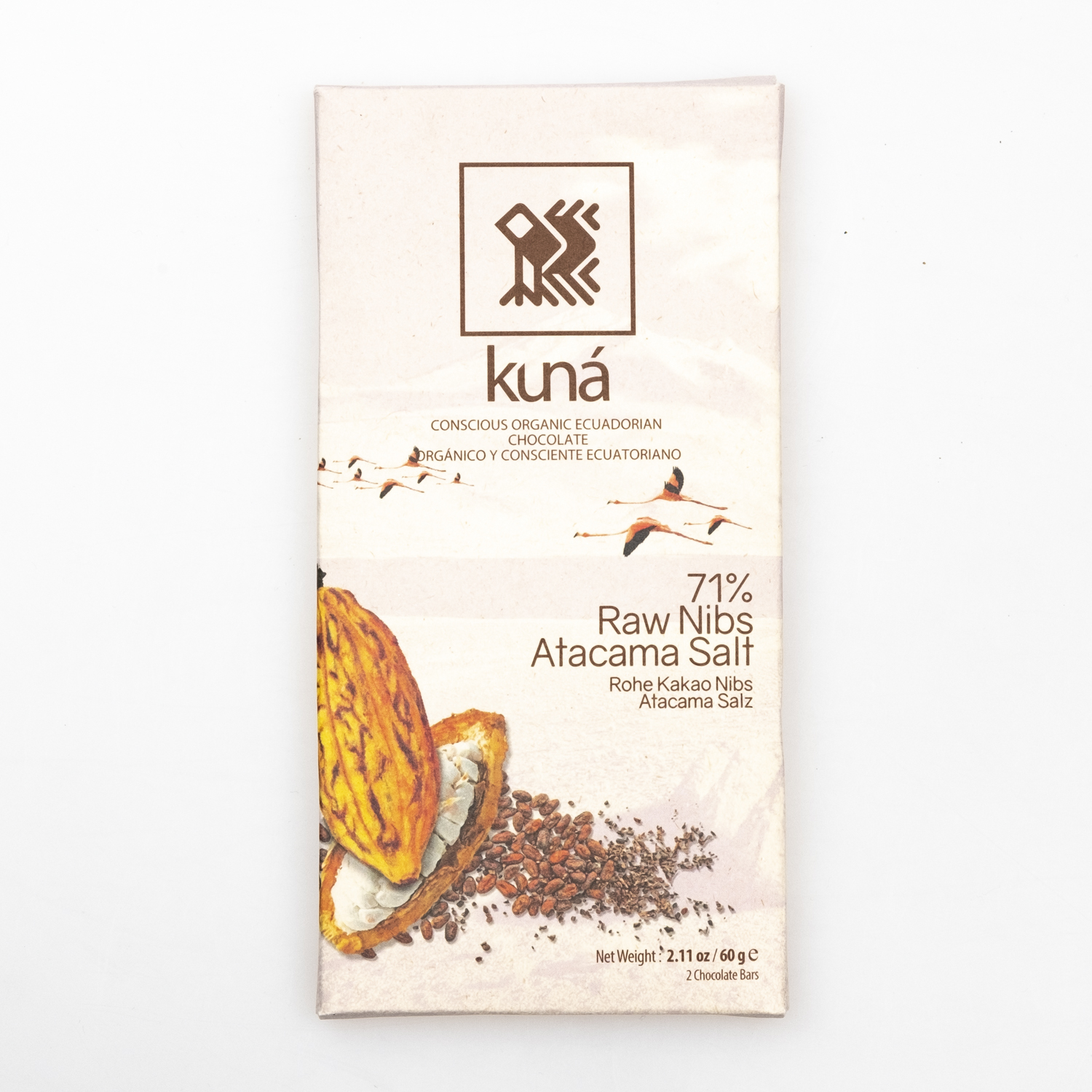 Kuna Raw Nibs/Atacama Salz bio 71%, 2x30g – Bild 2
