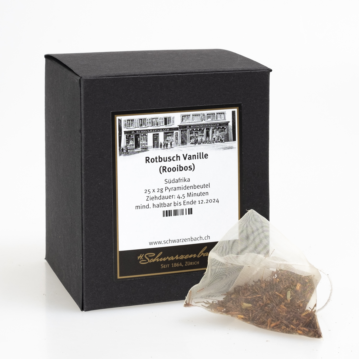 Teebeutel Rotbuschtee (Rooibos) Vanille, 25 x 2g