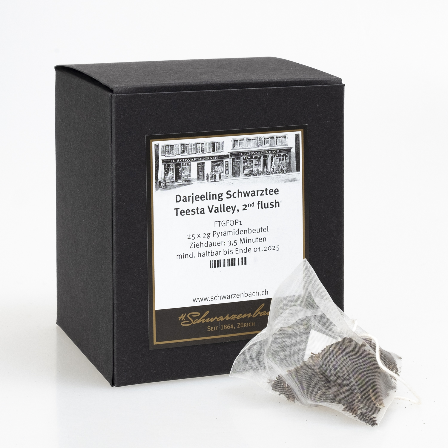 Teebeutel Darjeeling Schwarztee, 2nd fl., 25 x 2g