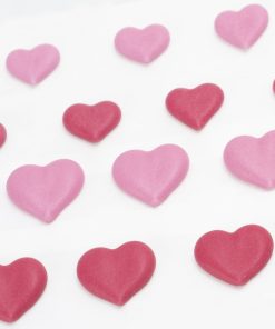 Sugar hearts red and pink, small and large 48 pcs.