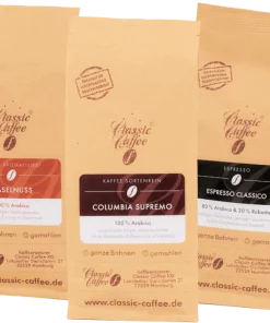 Coffee mix tasting package (Hazelnut + Columbia Supremo + Espresso Classico)