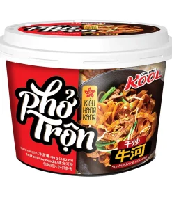 CUNG DINH KOOL Instant Gebratene Reisnudeln Bowl schwarzer Sojasoße Geschmack 80g