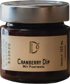 Deheck Manufaktur Cranberry Aufstrich mit Portwein