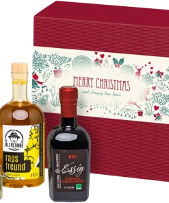Weihnachtsbox Süßer die Glocken (1x Rapsöl + 1x Fruchtessig + 1x Kräutersalz)