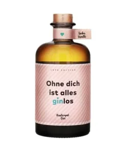Flaschenpost Gin „Ohne dich ist alles ginlos“ 50cl