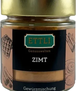 Zimt gemahlen im Schraubglas