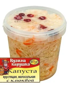 Kuz.Kad. Sauerkraut mit Moosbeeren 800g Капуста квашеная с клюквой