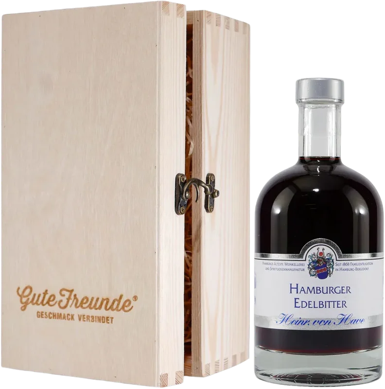 Heinr. von Have Hamburger Edelbitter liqueur with wooden gift box – Bild 2