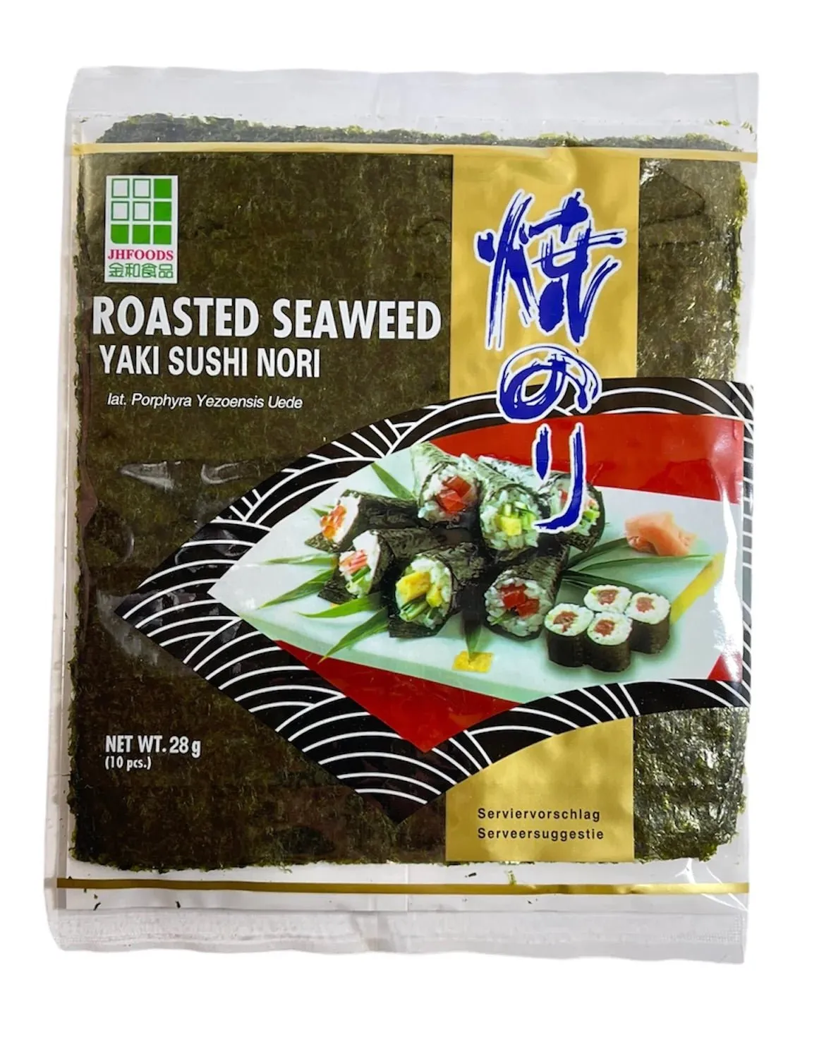JHFOOD gerösteter Seetang Sushi Nori Gold 28g