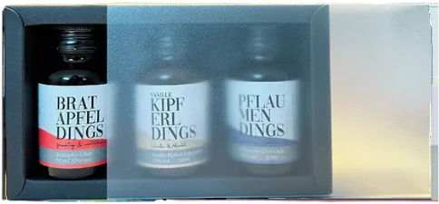 Likördings Box – 3 Liköre (1x Vanillekipferl + 1x Bratapfel + 1x Pflaume)