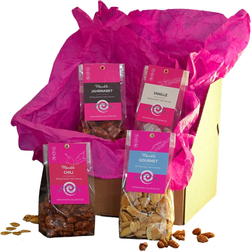 Mandel Kollektion mit vier verschiedene Mandelsorten – Bild 2