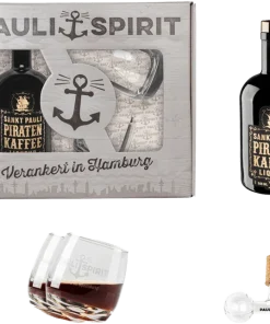 Pirate coffee gift set with 2 tumblers and spout