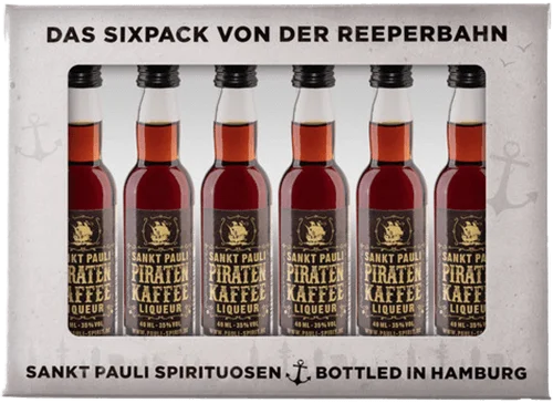 Piratenkaffee Lütten – Coffee liqueur six-pack in gift box 6x 4cl