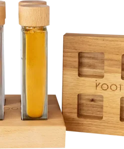 Gewürzständer aus Holz für 4 Gewürze