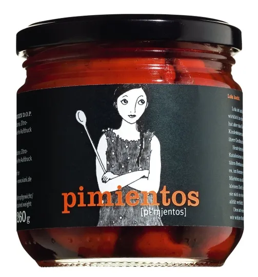 Rote Paprikaschoten, ganz und gegrillt, in Öl »Pimientos del Piquillo DOP«, 290 g. – Bild 2