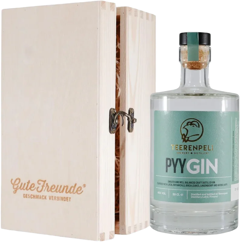 Teerenpeli Pyy Gin mit Geschenk-Holzkiste