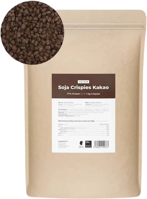 Vetain soy protein crispies with cocoa