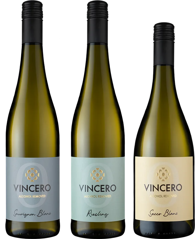 Vincero Collection Blanc non-alcoholic (1x Sauvignon Blanc + 1x Riesling + 1x Secco blanc) – Bild 2