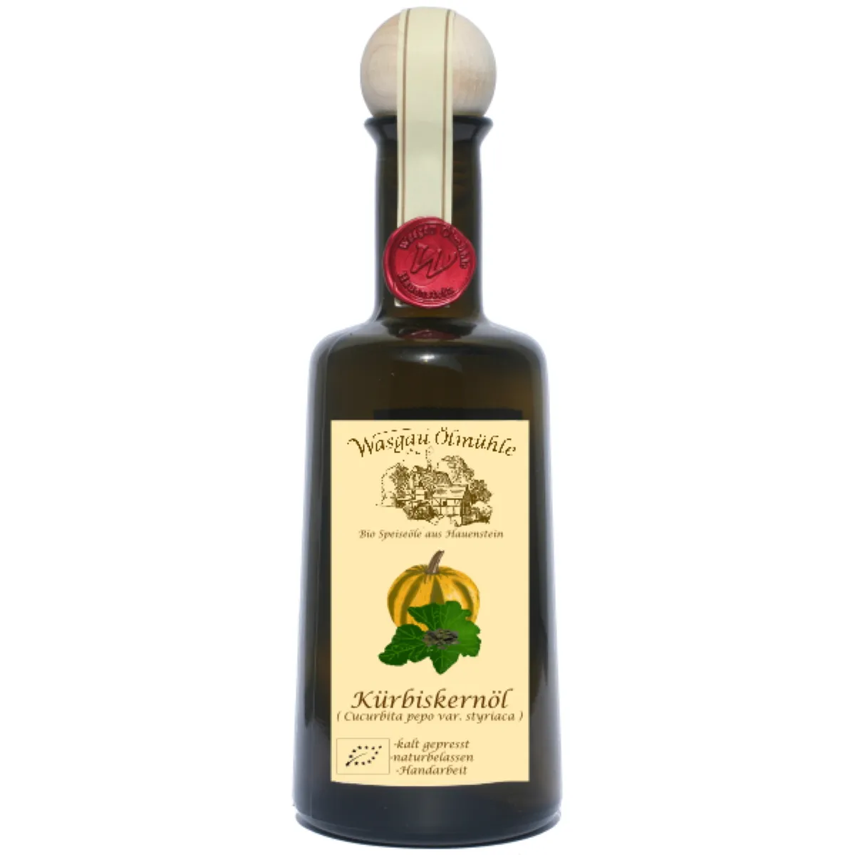 Wasgau Ölmühle – Bio Kürbiskern Öl – 500ml – kaltgepresst, naturbelassen